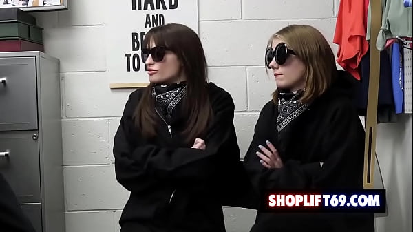 Bratty ANTIFA rioters Dakota Burns and Mia Taylor getting fucked by the security guard for vandalizing the store